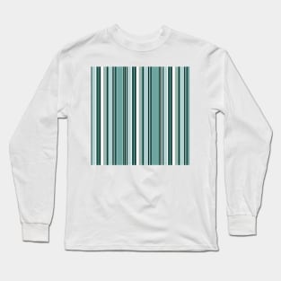 Vertical lines in turquoise green color harmony Long Sleeve T-Shirt